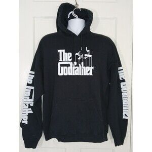 The Godfather Movie Hoodie Sweatshirt Black/White Sz M Marlon Brando Al Pacino